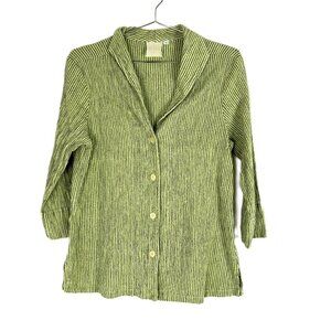 Mill Valley Clothing Company Linen Blend Lagenlook Button Shirt S